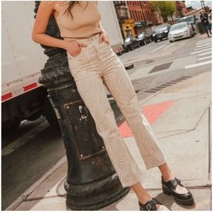 LEVI’S RIBCAGE STRAIGHT ANKLE SUPER HIGH RISE OPTIC WAVY HEAT JEANS SIZE 27
